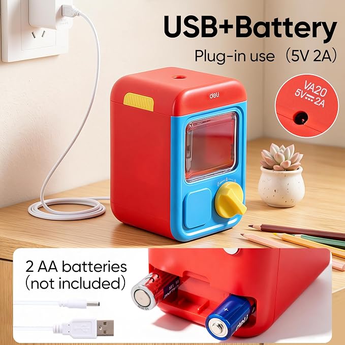 deli Electric Sharpener, Battery Powered, 3 Sizes - Image 5