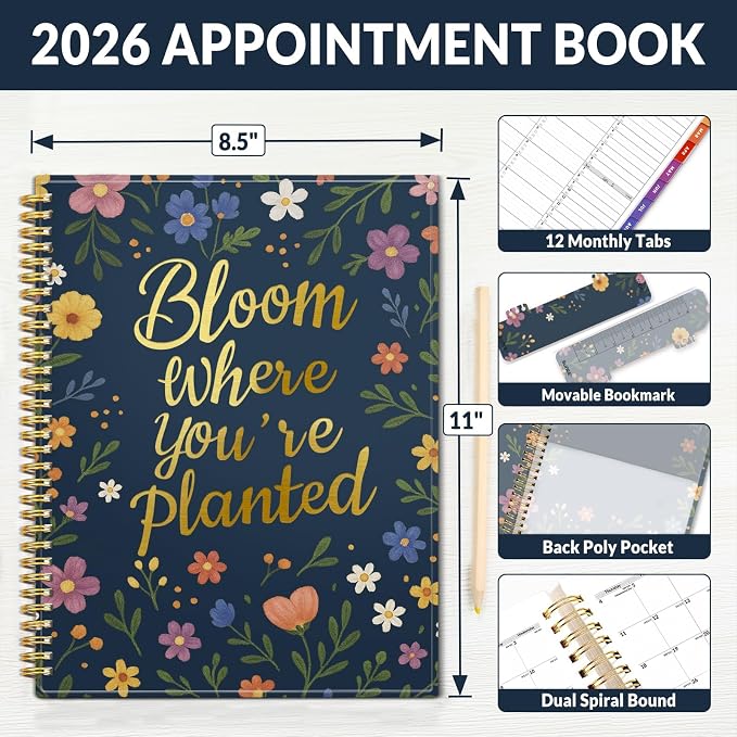 SUNEE 2026 Appointment Book, Quarter-Hourly, Weekly & Monthly - Image 4