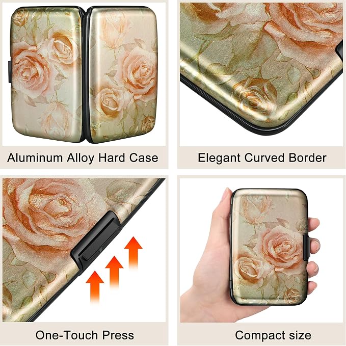ELFISH Mini RFID Aluminum Wallet Credit Cards Holder Business Card Case Metal - Image 3