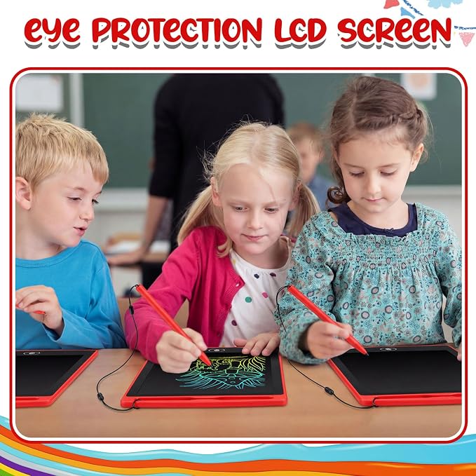 Zhehao 24 Pieces LCD Writing Tablet Doodle Board 8.5 Inch Colorful Reusable - Image 4
