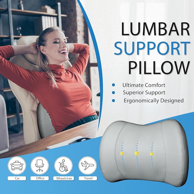 Lofty Aim Classic Memory Foam Lumbar Cushion Provides Excellent Back Support - Image 2