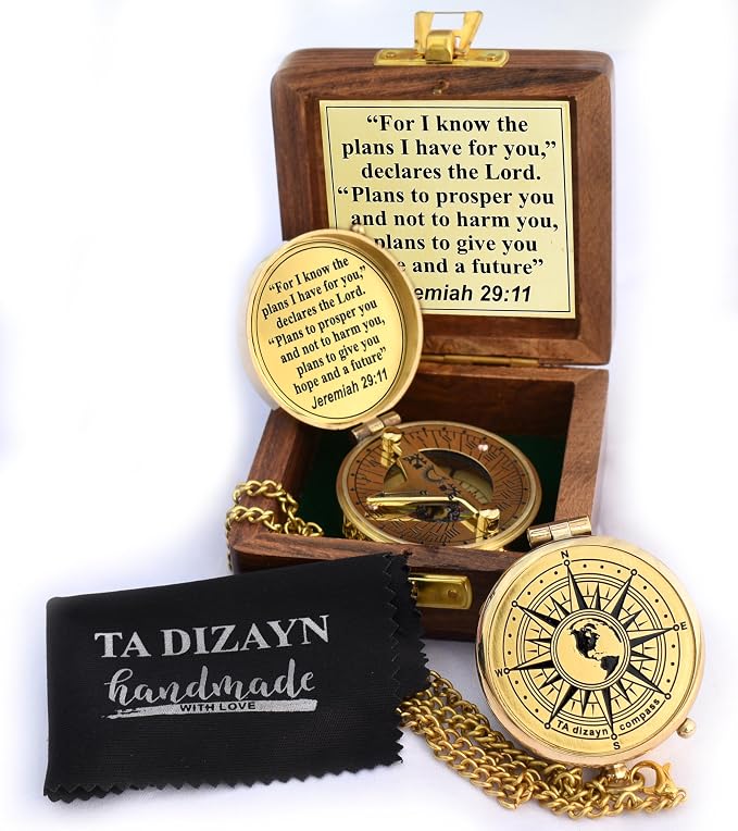 For I Know The Plans I Have For You, Jeremiah 29:11, Solid Brass Directional by TADIZAYN