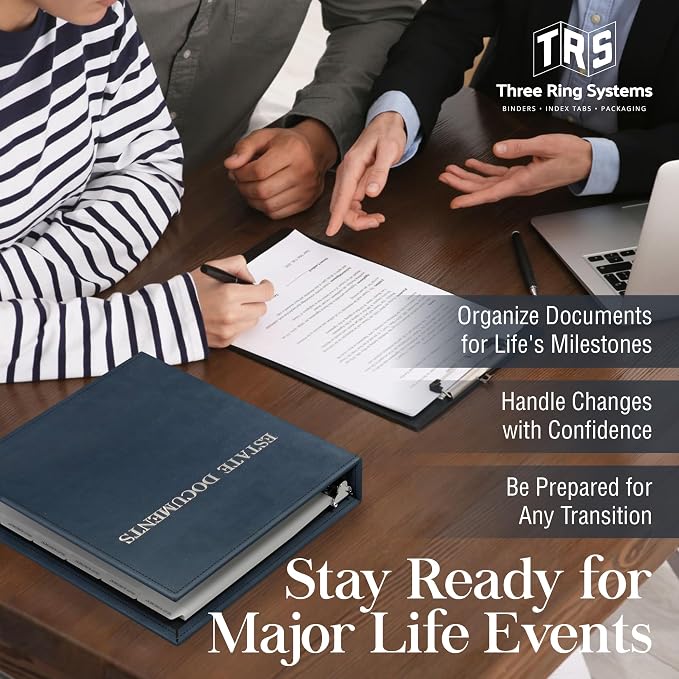 TRS Estate Planning Binder Kit – Pre-Labeled Tabs, Sheet Protectors | 1.5" - Image 5