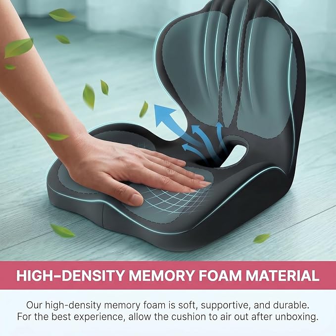 Ergonomic Waist Support and Seat Cushion, 2-in-1 Memory Foam Pad, Hollow Design - Image 6