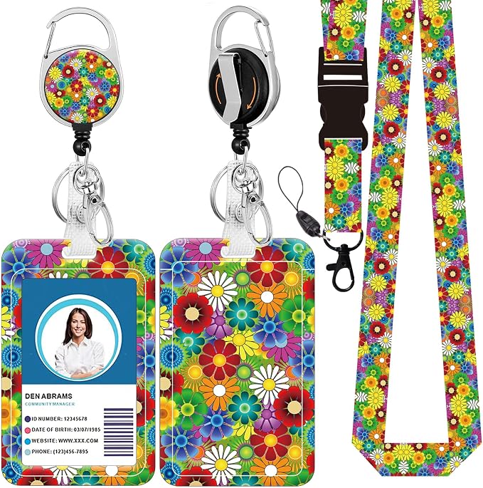 Badge Lanyard, Retractable Badge Holder by BILLTEFUL