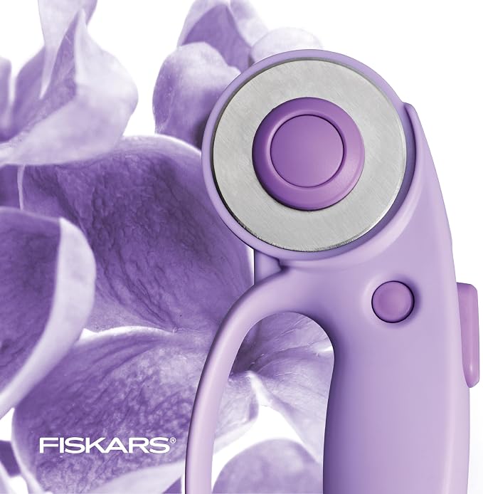 Fiskars Loop Rotary Cutter, Explore Collection Ultra Lilac, Precision-Ground - Image 7