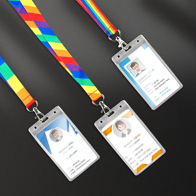 12 Pack Rainbow 6-Color Lanyard - Image 4