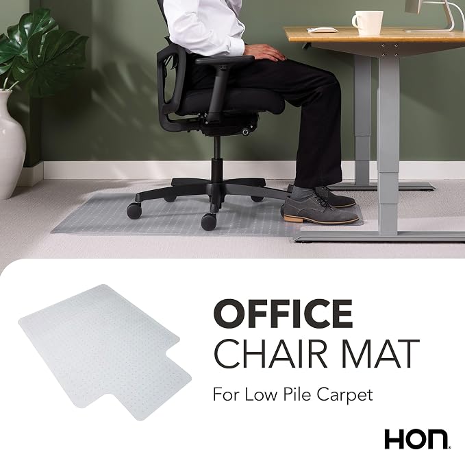 HON Office Chair Mat for Carpet, Heavy Duty Vinyl Floor Protector for Low Pile - Image 7