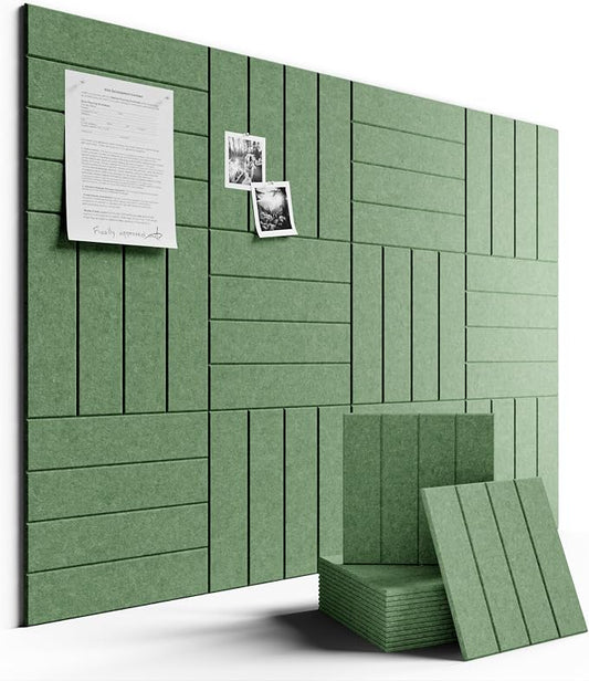 Large Felt Bulletin Board 48" x 36" Cork Board Alternative-12 Pack by FLUXYNARA