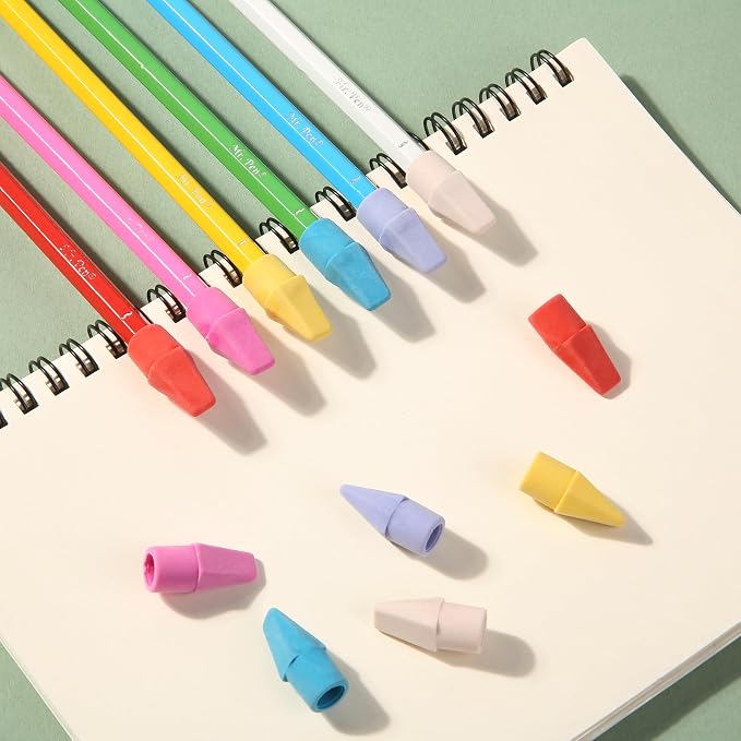Mr. Pen- Pencil Erasers Toppers, 120 Pack, Latex Free, No Smudge | Mr Pen - Image 7