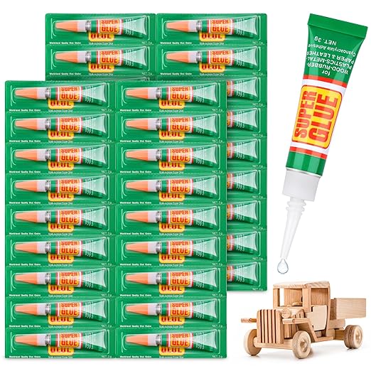 36 x 3g Super Strong Glue for All Purpose, Clear Cyanoacrylate Adhesive Instant Quick Dry Superglue Gel Tubes Bonding Plastic, Metal, Glass, Leather, Wood, Rubber, Jewelry, DIY Crafts Repair-DeskLoop Office