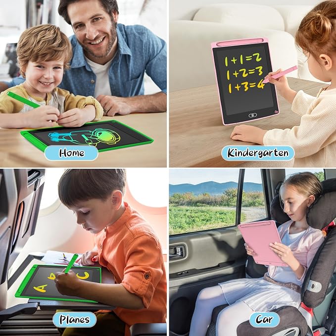 12 Pack LCD Writing Tablet for Kids, Colorful Toddler Drawing Tablet Doodle - Image 6