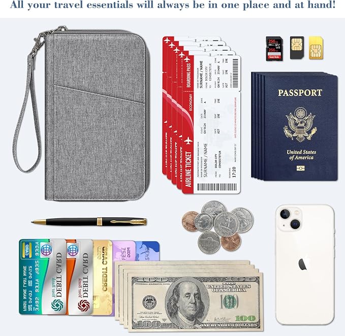 Fintie Family Passport Holder Wallet, RFID Blocking Travel Document Organizer - Image 3