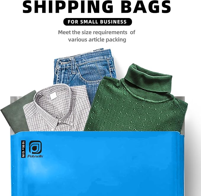 POLYSELLS 4000 pcs 10x13 Inches Blue Poly Mailers Shipping Envelopes, Strong - Image 4