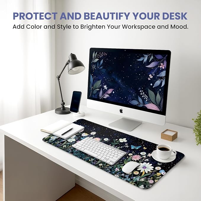 Aesthetic Desk Mat, Cute Celestial Garden Desk Pad Protector - Image 6