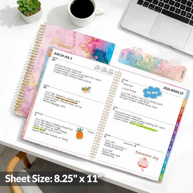 SUNEE Academic Planner 2026-2027 – Weekly & Monthly Planner, July 2026 to June - Image 6