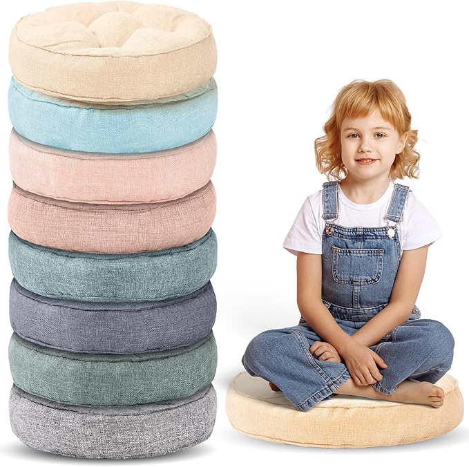 Juexica 8 Pcs Floor Cushions for Kids Floor Pillows Flexible Seating Cushions by Juexica