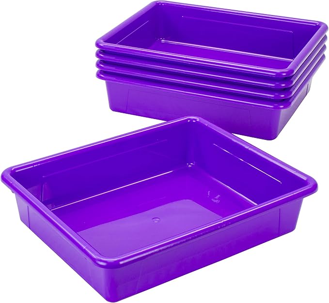 Storex Letter Size Flat Storage Tray – Organizer Bin - Image 3