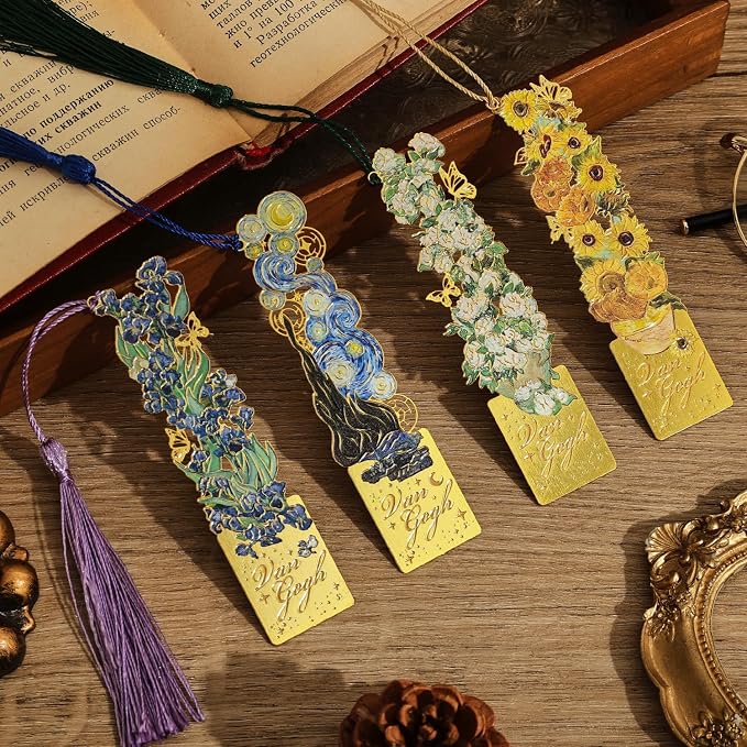 4 Pieces Bookmarks with Tassel by emmoolife