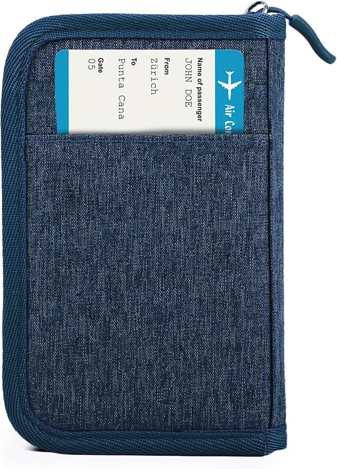 Passport Holder for Travel, Women Rfid Blocking Passport Wallet, Travel by Unknown
