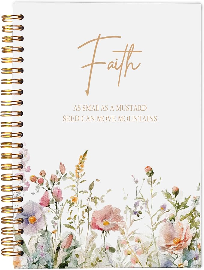 Faith Can Move Mountains Christian Notebook Journal by Ecezatik