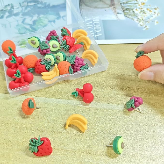 Fruit Theme Decorative Push Pins - Image 4