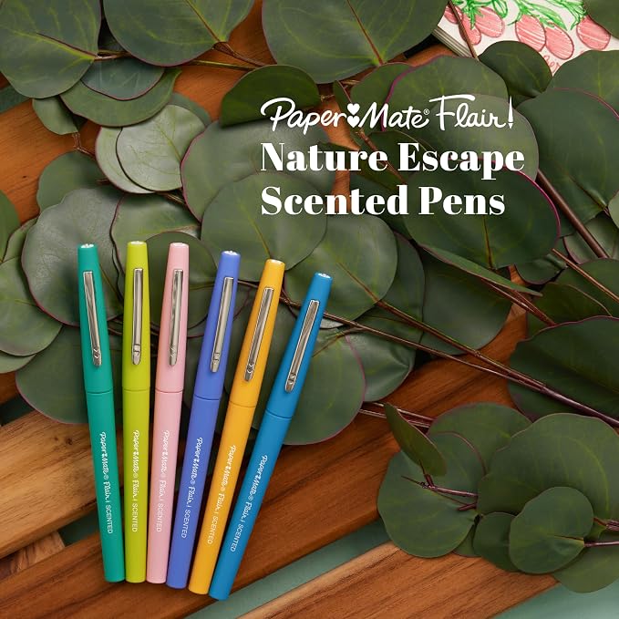 Paper Mate Flair Nature Escape Scented Felt Tip Pens, Medium Point, Teacher - Image 3