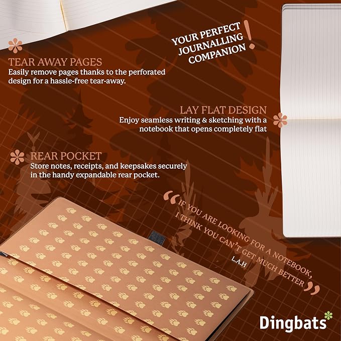 Dingbats* - Wildlife A4 Blank Notebook - Extra Large Hardcover PU Leather - Image 5
