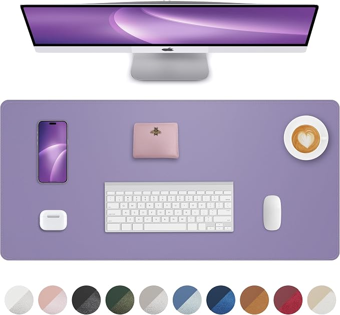 Leather Desk Pad Protector, Mouse Pad, Non-Slip PU Leather Blotter, Large by AFIING
