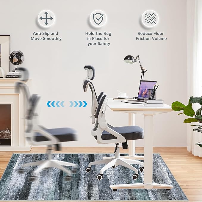 Office Chair Mat for Hardwood Floor&Tile Floor, Under Desk Rug for Rolling - Image 5