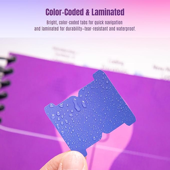 Index Tabs for HCPCS Level II Expert 2025 (AAPC Version), Laminated and Color-Coded HCPCS 2025 Book Tabs, with Clear Alignment Guide and Bookmark (Book NOT Included)-DeskLoop Office