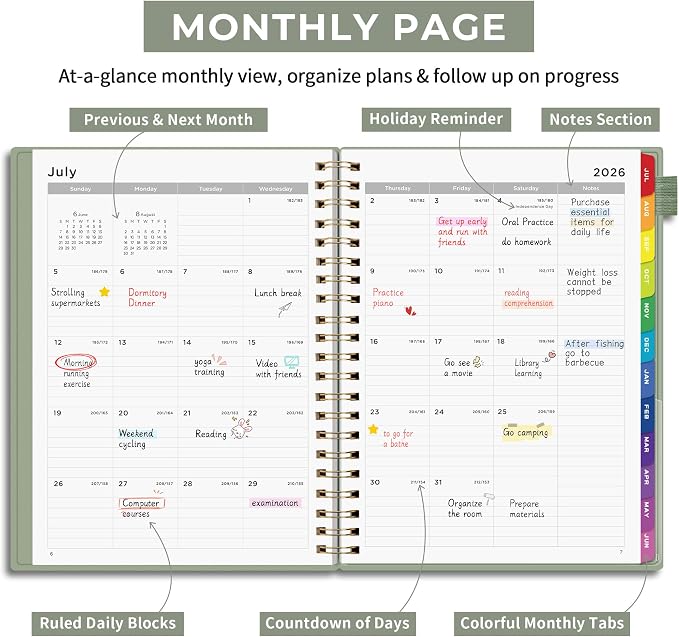 EMSHOI 2026-2027 Appointment Book, 15-Minute Hourly Academic Planner, Large Size - Image 4