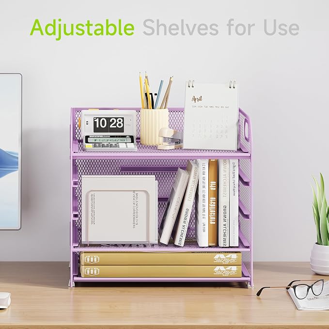 Cawukege 2 Pack 5 Tier Paper Organizer, Letter Tray - Image 2