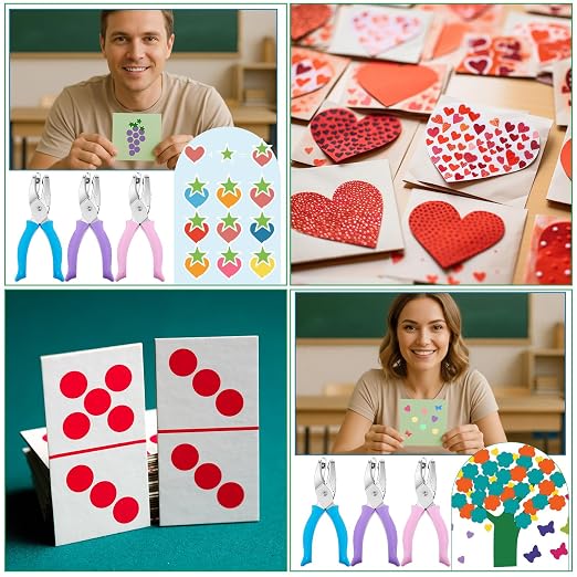 Zonon 3 Pcs Hole Punch Shapes Single Hole Paper Punchers - Image 5
