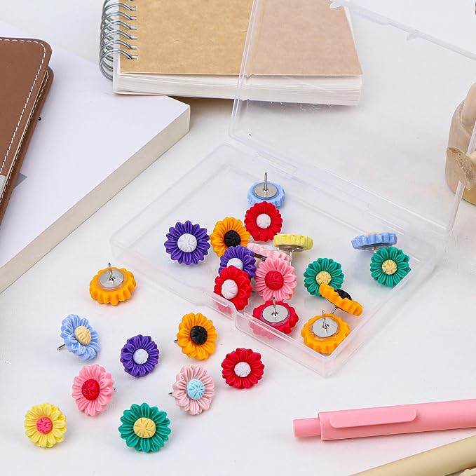 Decorative Cute Push Pins for Bulletin Board, Thumb Tacks, Cork Board Desk Wall - Image 5