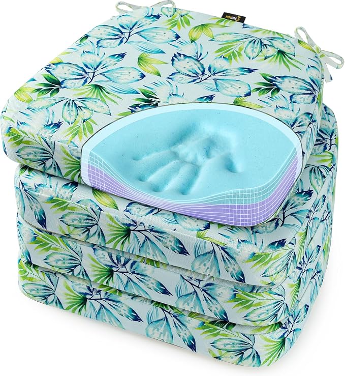 SUNROX Cooling Gel Memory Foam Chair Cushions, 2.6" Thick U-Shaped Dual-Layer by SUNROX