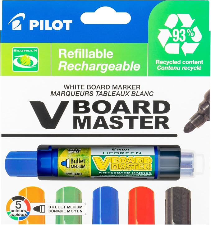 PILOT V Board Master Refillable Dry-Erase Markers, Bullet Tip by PilotCorporationofAmerica