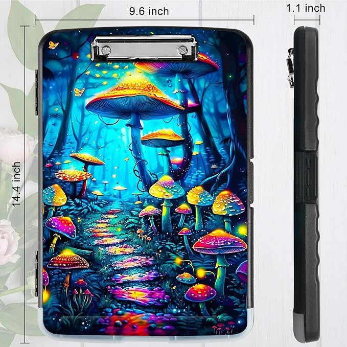 Blue Forest Mushroom A4 Clipboard - Image 3