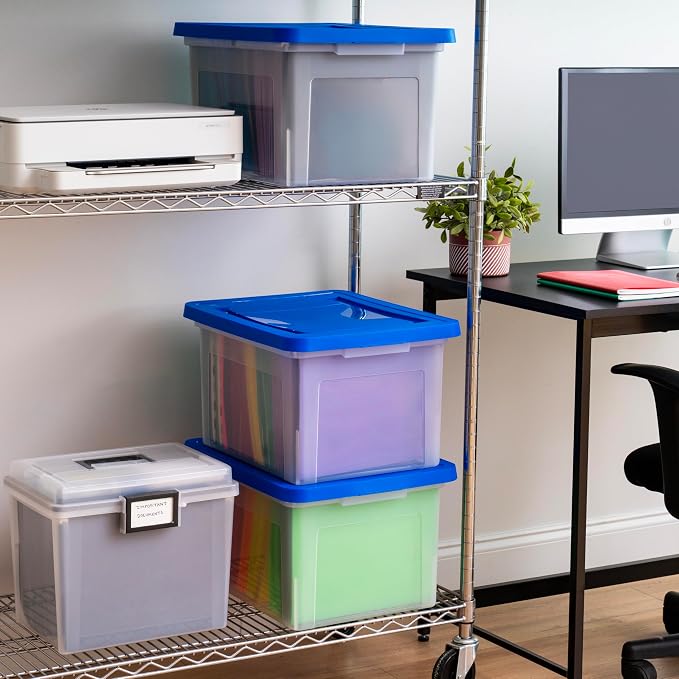 IRIS USA File Storage Box with Lid, Document Protection Box - Image 3
