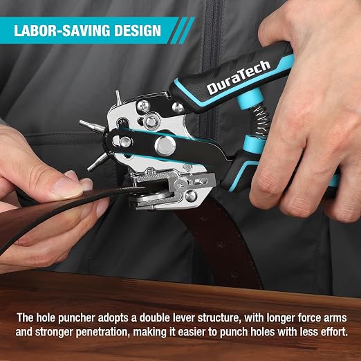 DURATECH Leather Hole Punch, Heavy Duty Belt Hole Punch Plier - Image 5