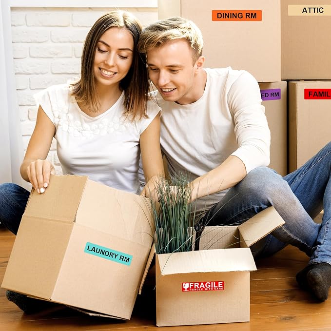 Moving Box Labels – 1440 PCS Color Coded Room Stickers, Fragile & Heavy Item - Image 6