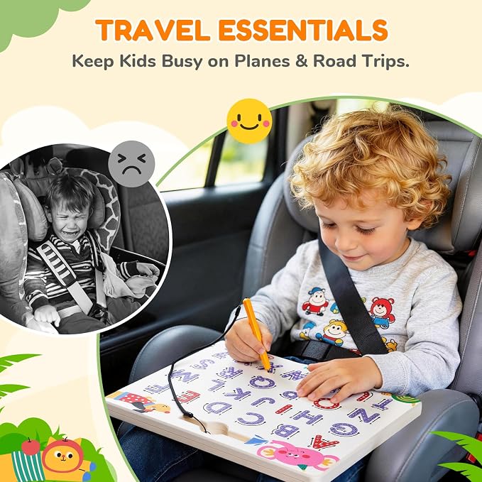 JoyCat Magnetic Animal Letter Tracing Board, Double-Sided ABC Magnets - Image 3