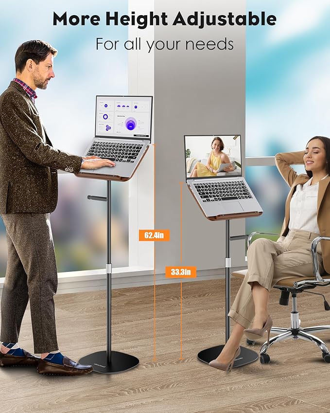 aboutool 2 in 1 Dual-use Floor Book Stand & Desktop Book Stand, Height - Image 5