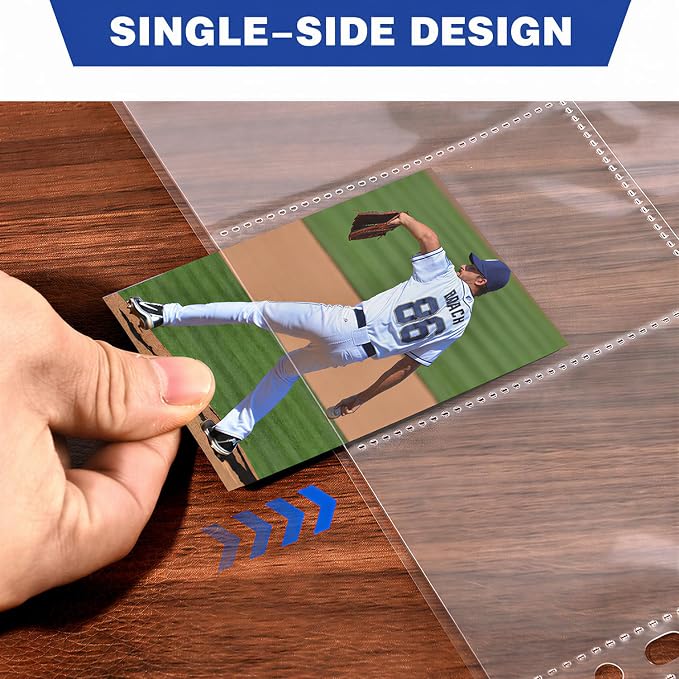 400 Pack 9 Pocket Card Sleeves Binder Sheets, Holds 7200 Cards, Trading Card - Image 2