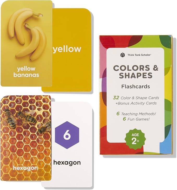 Award-Winning Colors & Shapes Flash Cards by ThinkTankScholar