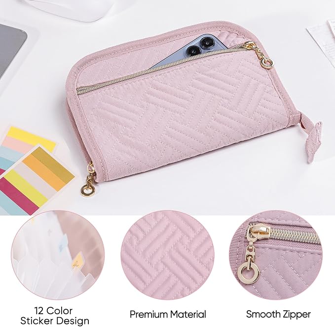 Receipt Organizer with 12 Pockets 8x5.5" Small Receipt Holder Organizer - Image 4