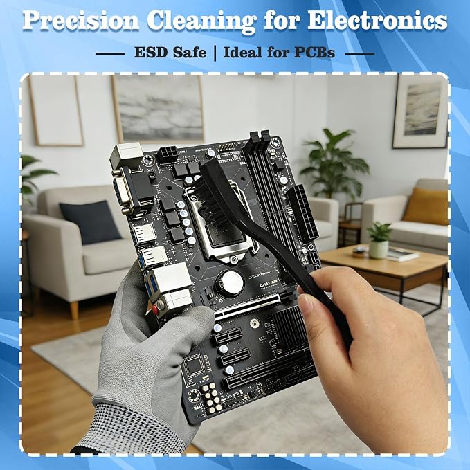 Anti Static Brush Kit, ESD-Safe Nylon Bristles PCB Cleaning Brush, Static - Image 4