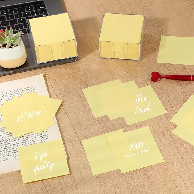 Resurhang 1000 Pieces Small Note Pad 3.4 Inch x 3.4 Inch Square Memo Cube - Image 3