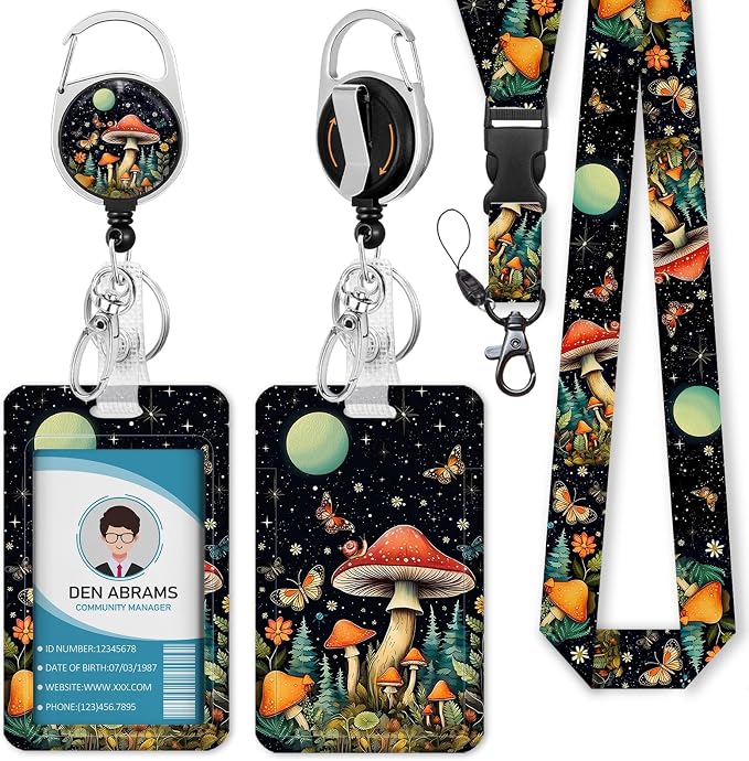 Piefly Lanyards for Id Badges, Cute Badge Holder by Piefly