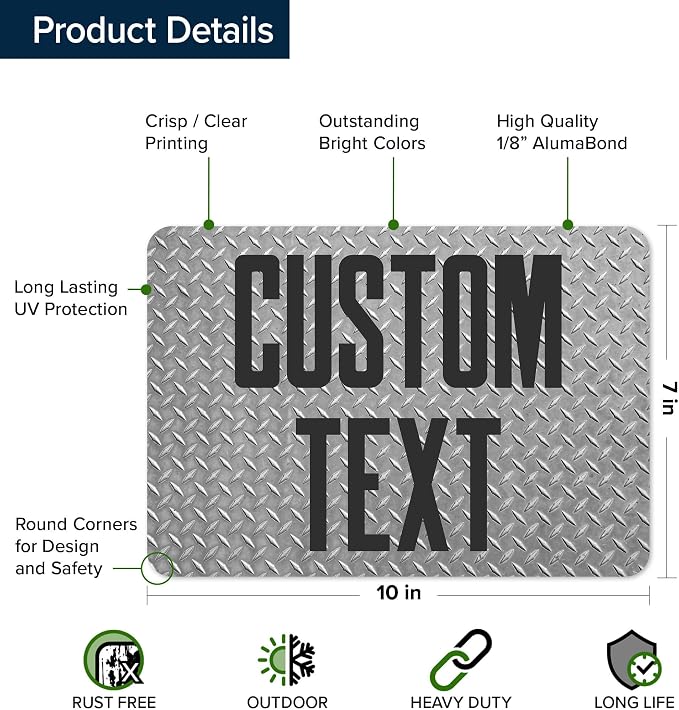 Custom Sign, Custom Street Sign, 11 Font Colors, 13 Font Styles, 4 Hole Options - Image 6